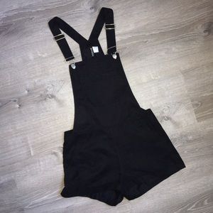 Black Velvet Short Overall